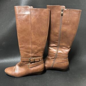 Pesaro Tan Leather Heeled Boots